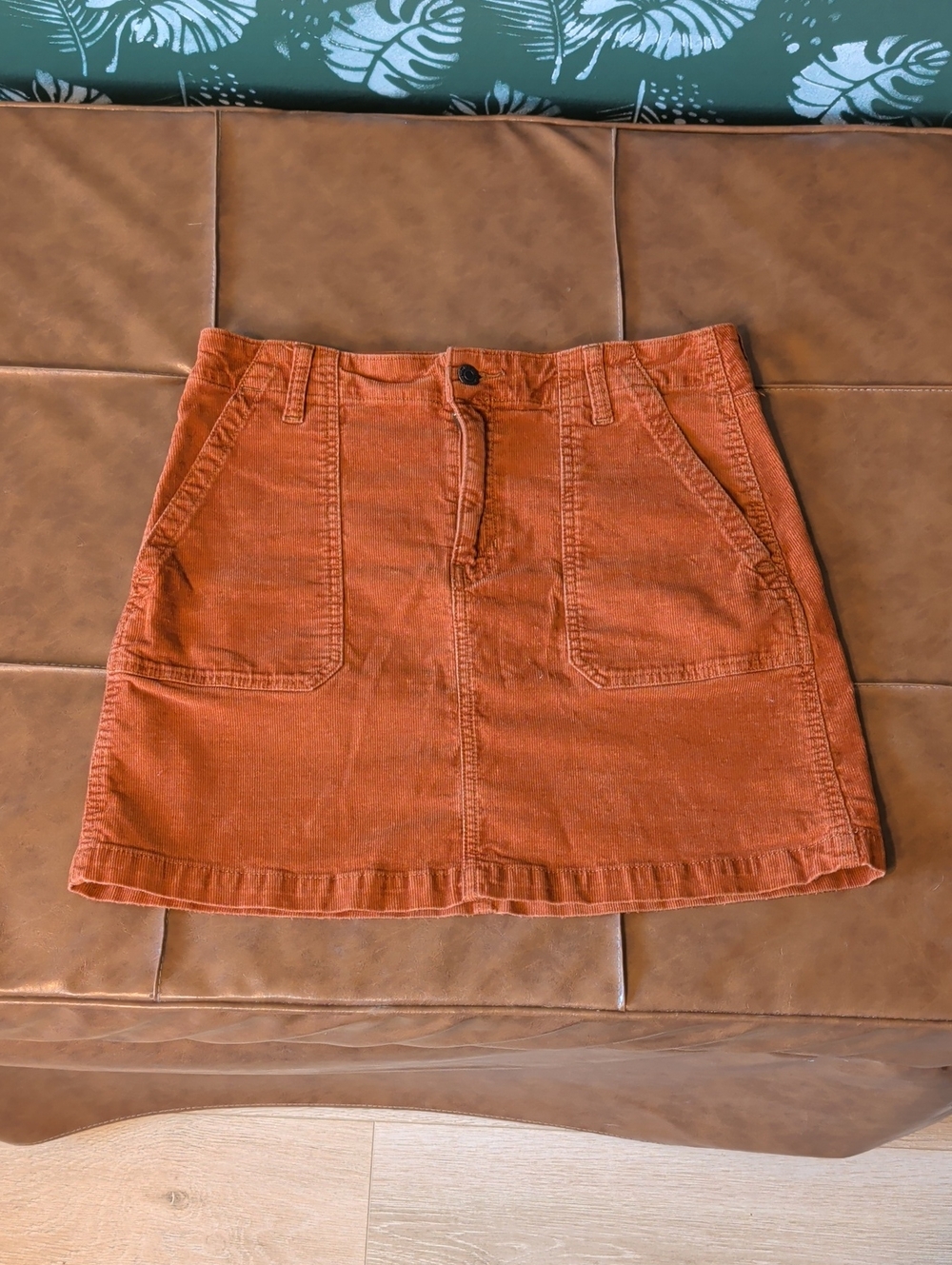Old Navy Rust Orange Corduroy Mini Skirt